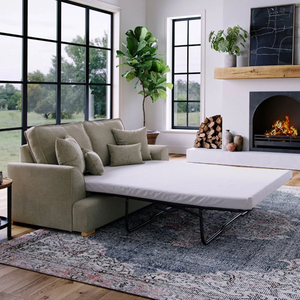 City 2-Seater Sofa Bed - Brown, Chenille