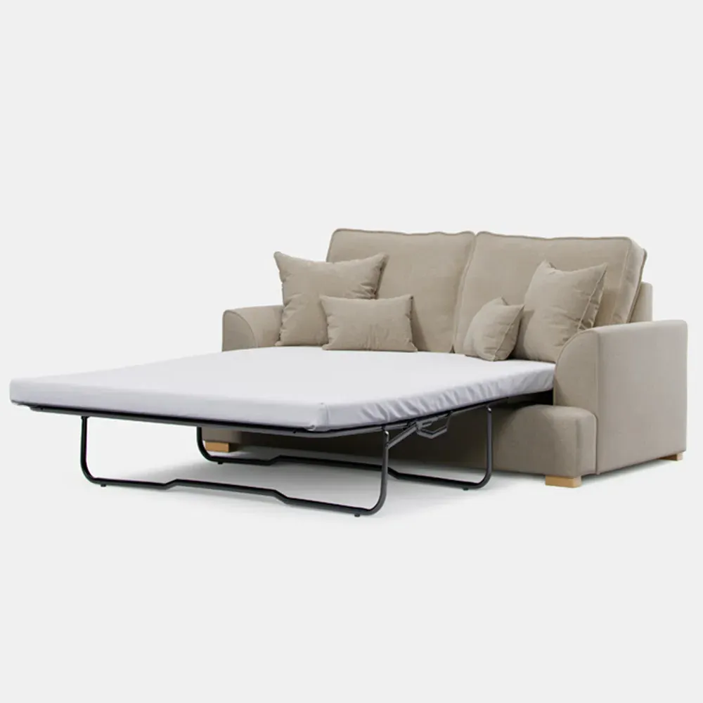 City 2-Seater Sofa Bed - Stone, Chenille