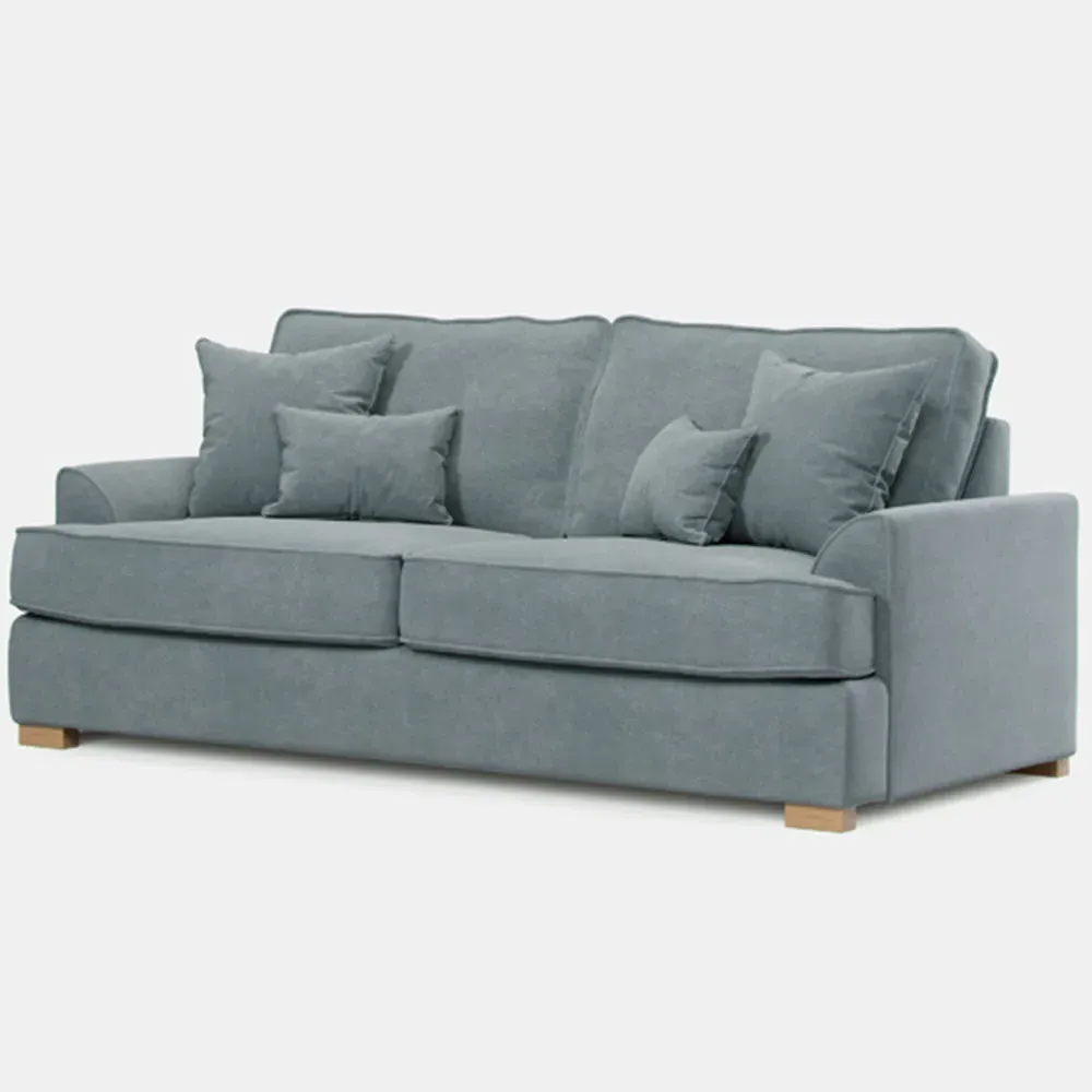 City 3-Seater Fabric Sofa - Grey, Chenille