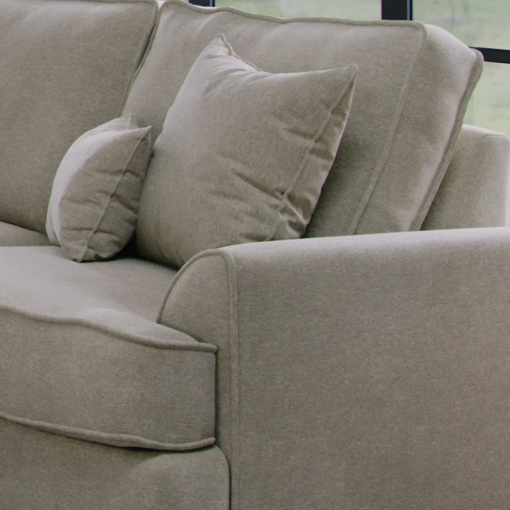 City 3-Seater Sofa - Stone, Chenille