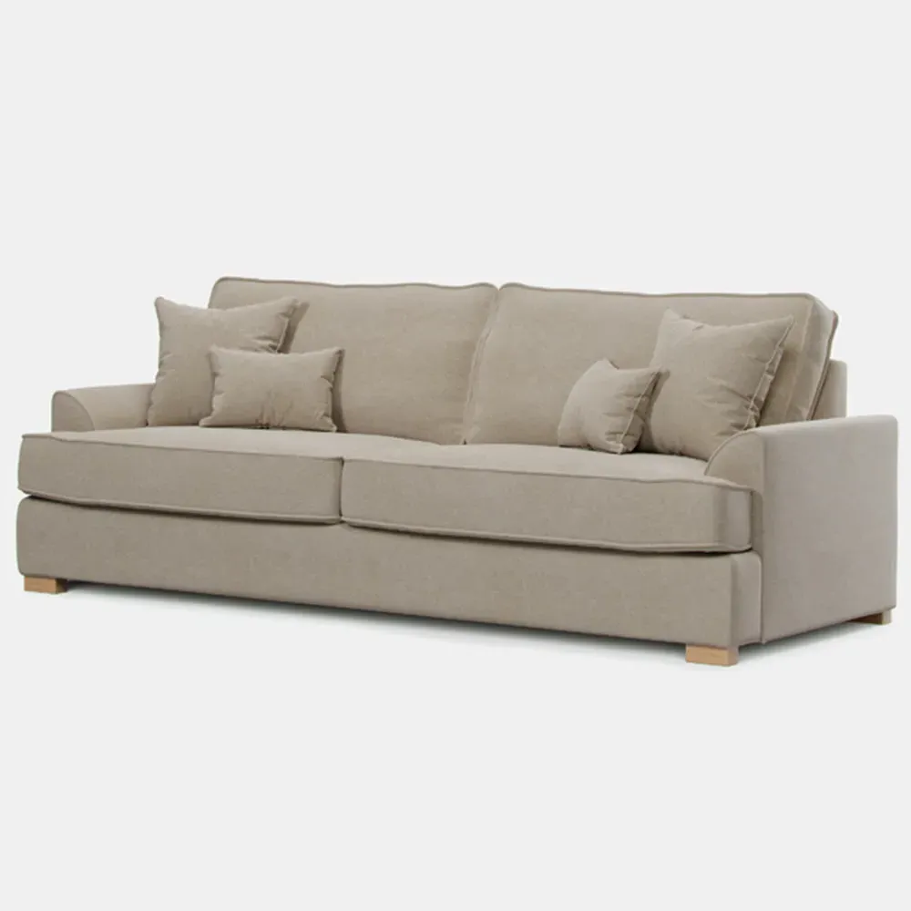 City 4-Seater Sofa - Stone, Chenille