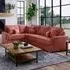 City 5-Seater Left Hand Corner Sofa - Pink, Chenille