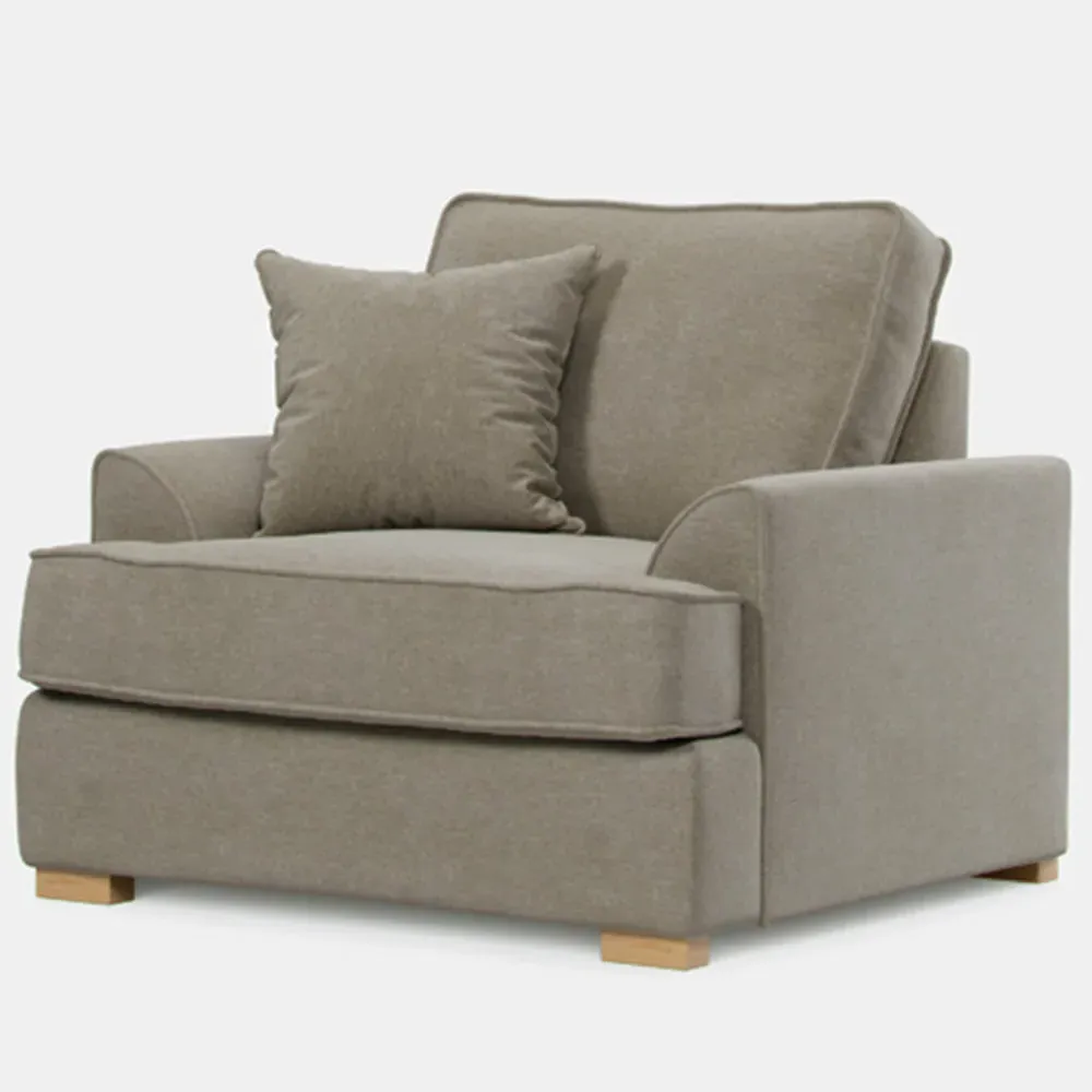 City Fossil Fabric Armchair - Brown, Chenille