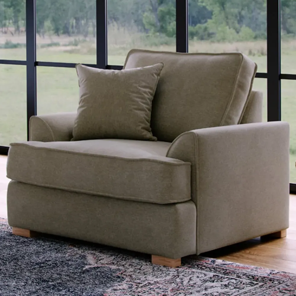 City Fossil Fabric Armchair - Brown, Chenille image