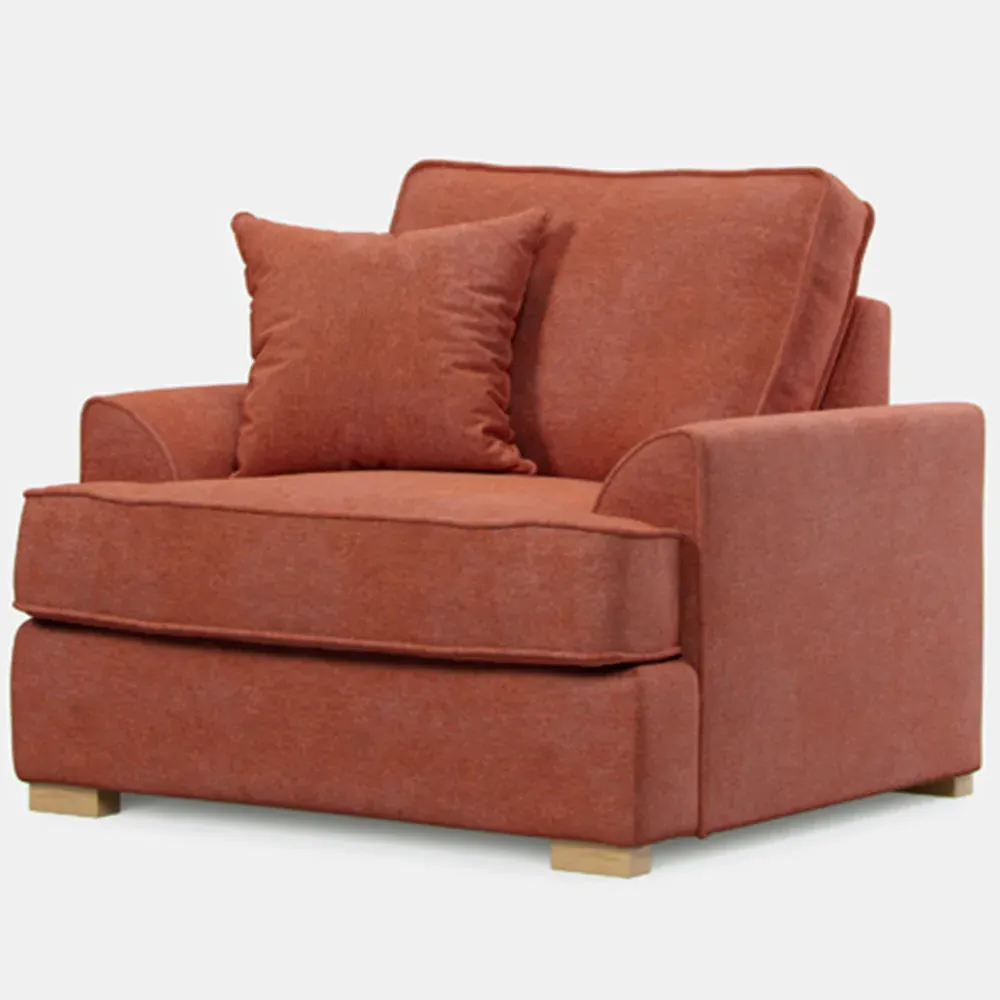 City Ruby Fabric Armchair - Pink, Chenille