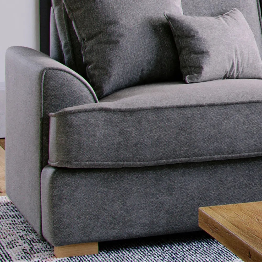 City Steel Fabric Armchair - Grey