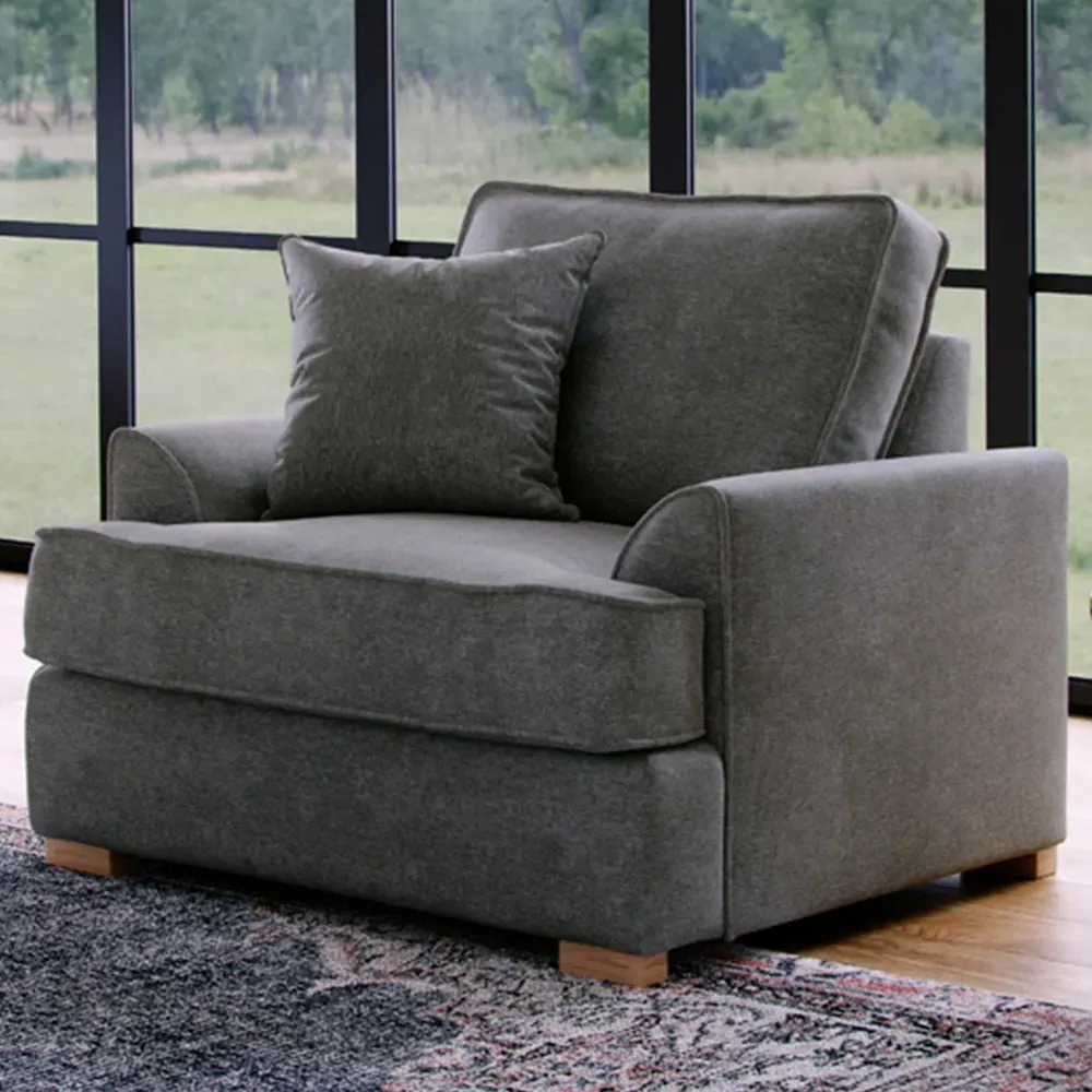 City Steel Fabric Armchair - Grey image