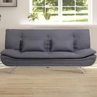 3-Seater Recliner Sofa Bed - Grey, Linen