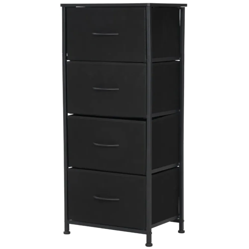 4 Drawer Chest of Drawers - Black, Steel
