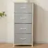4 Drawer Chest of Drawers - White, Steel