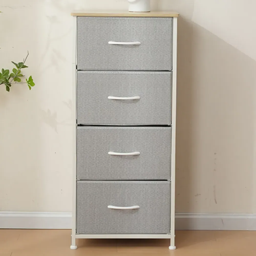 4 Drawer Chest of Drawers - White, Steel