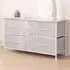 5 Drawer Chest of Drawers with Wood Top - White, Steel