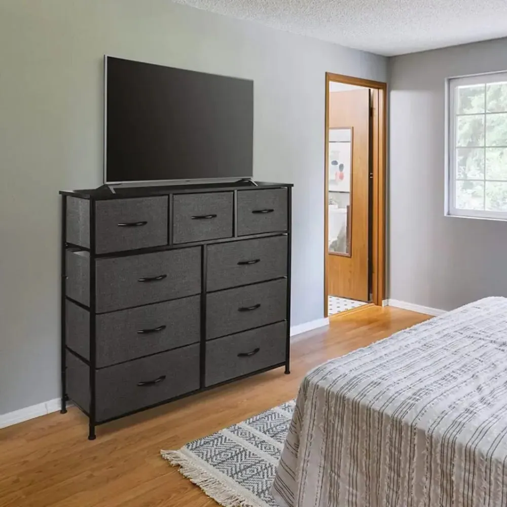 9 Drawer Chest of Drawers - Grey