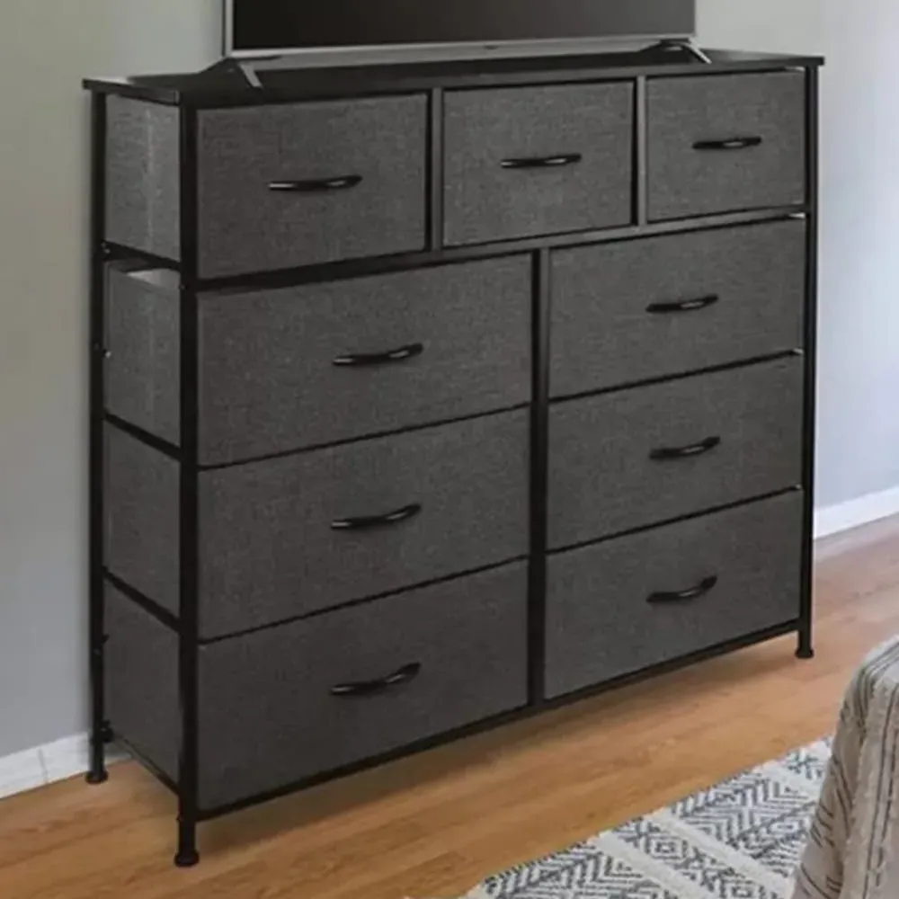 9 Drawer Chest of Drawers - Grey image