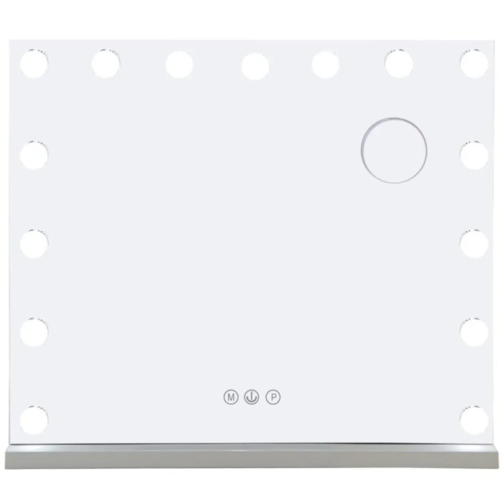 Alivio Hollywood Vanity Mirror with 15 LED Bulbs - White image
