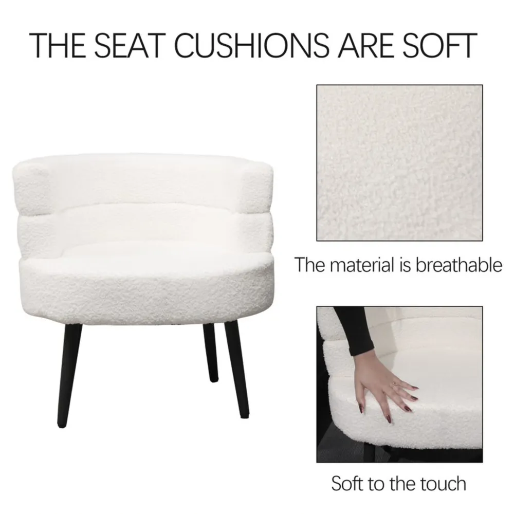 Sherpa Sofa Chair - White