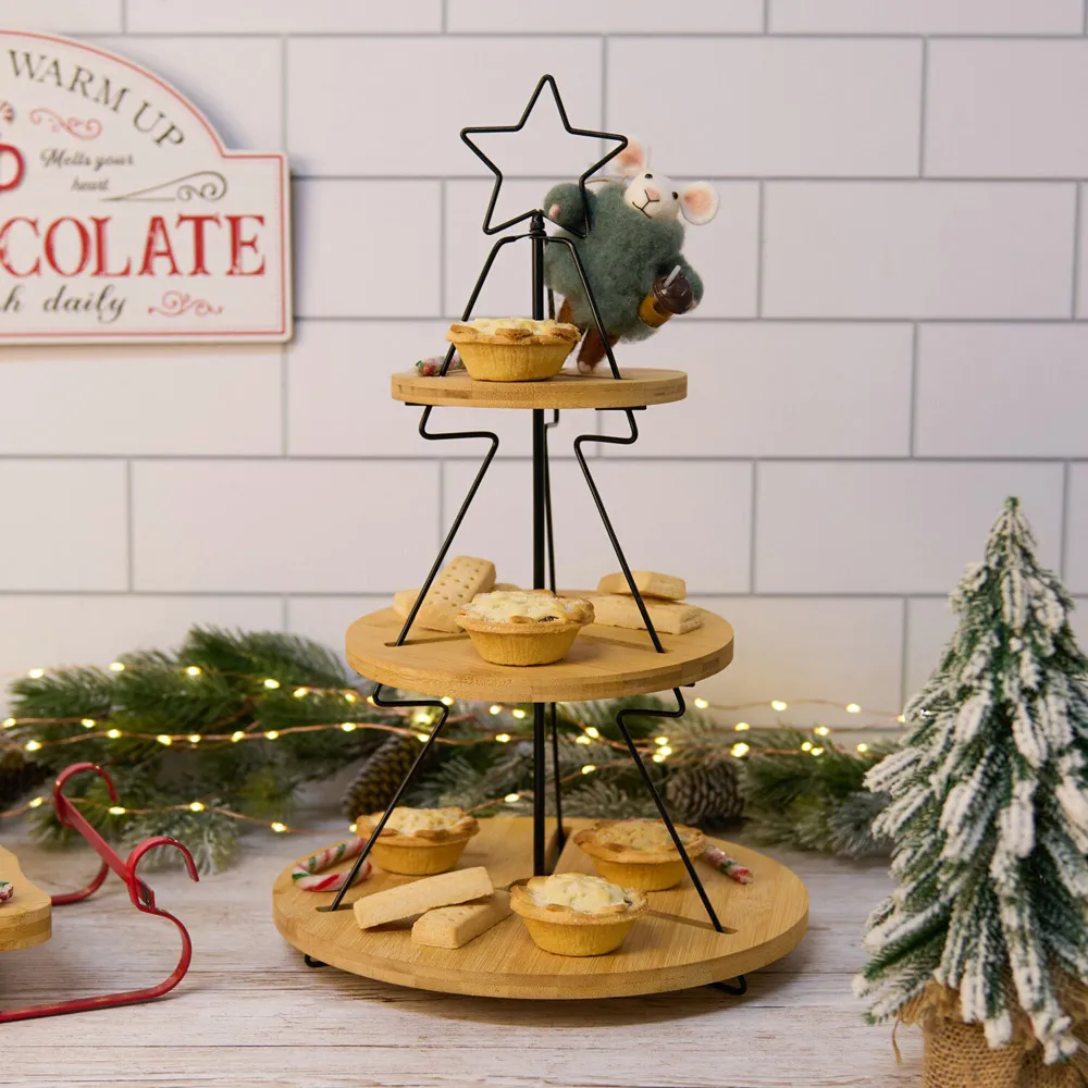 Christmas Tree 3-Tier Cake Stand