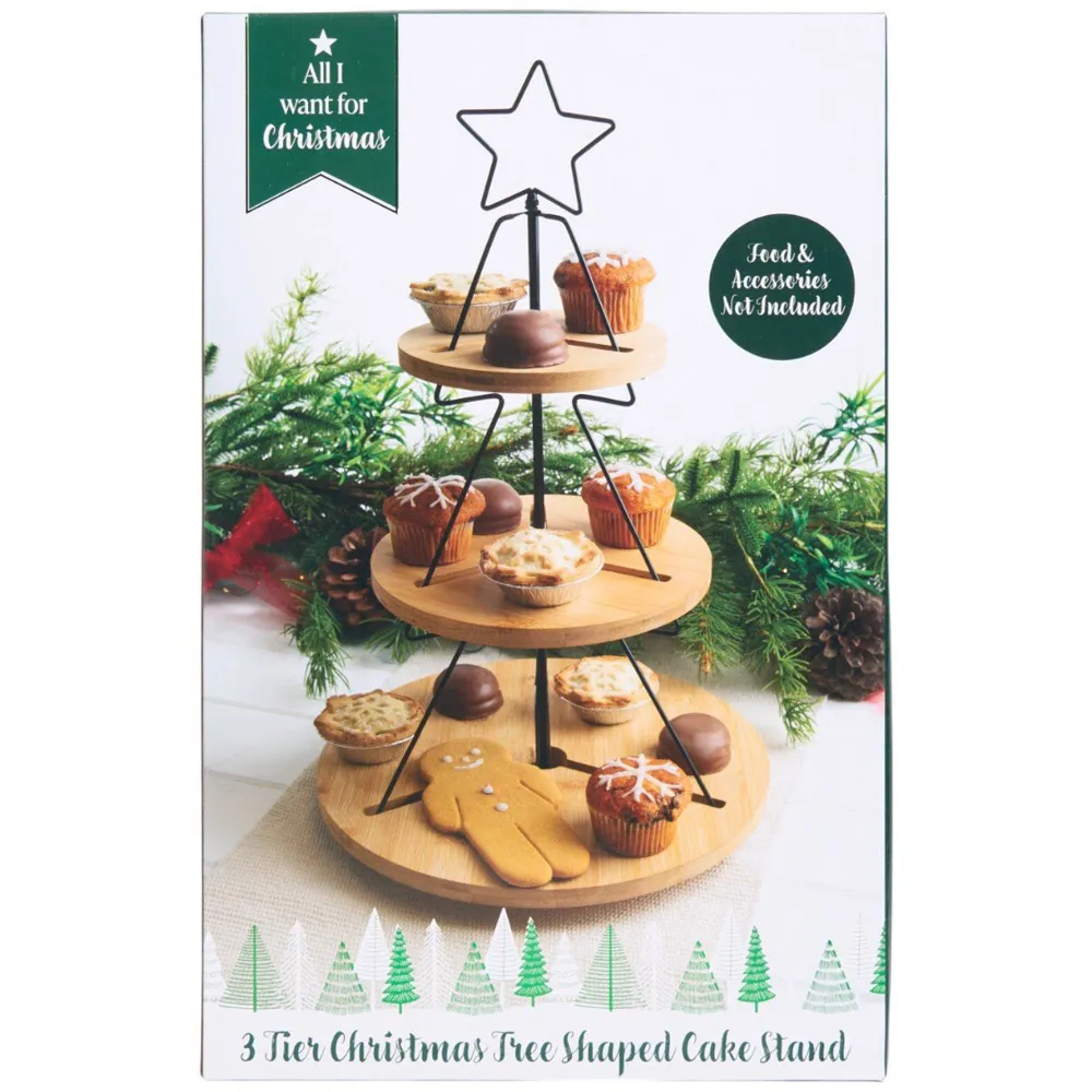 Christmas Tree 3-Tier Cake Stand