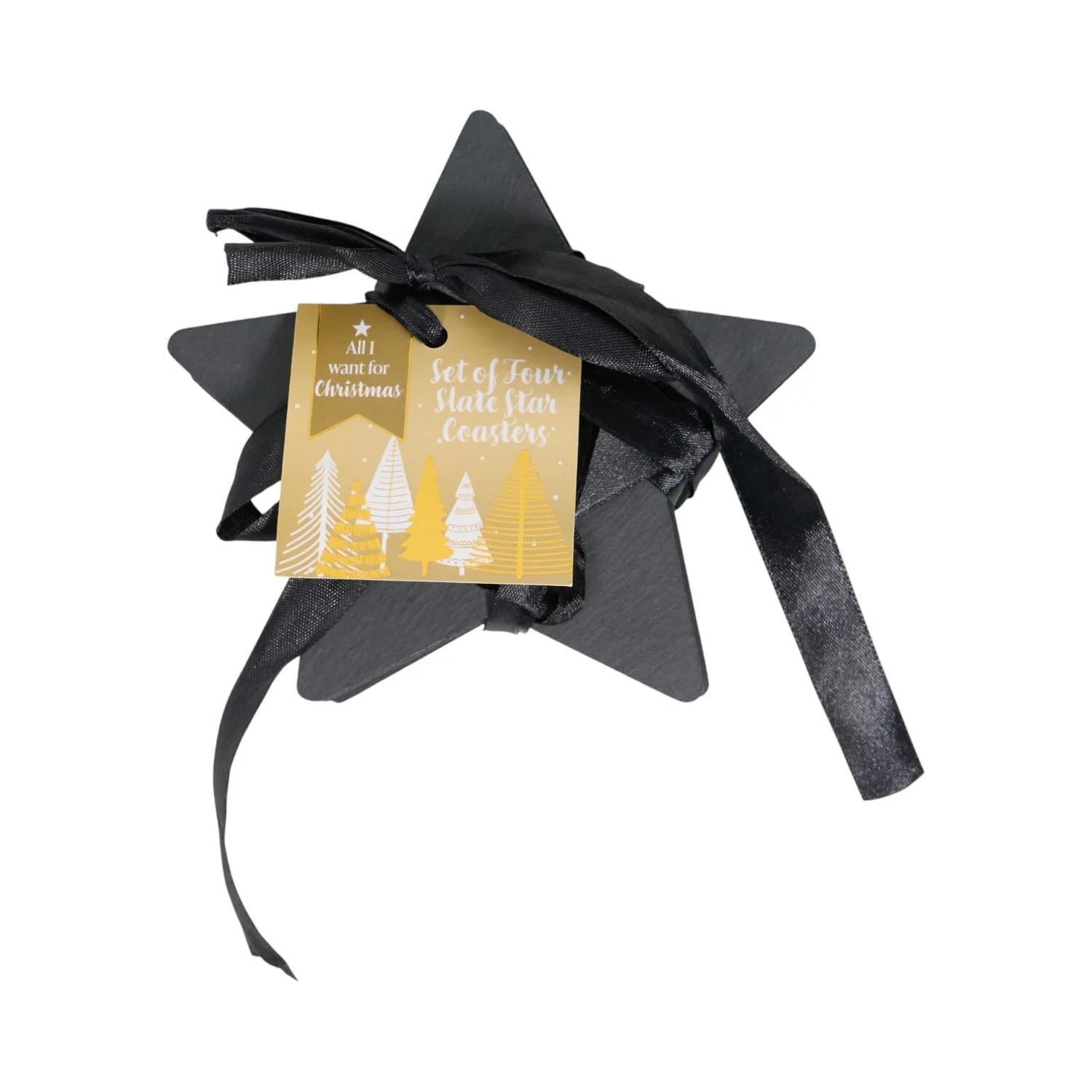 Pack of 4 Star Coasters - Slate