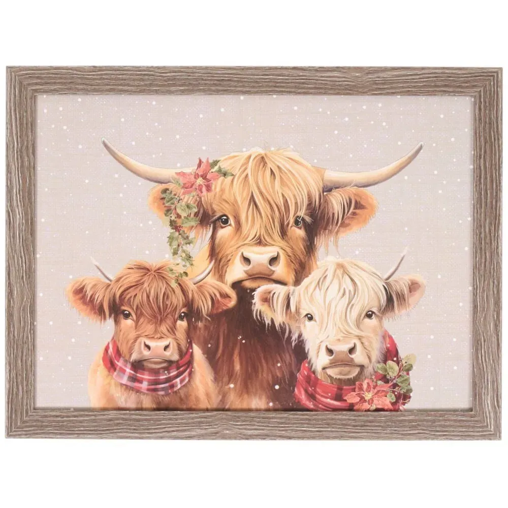 Highland Cow Lap Tray - Brown image