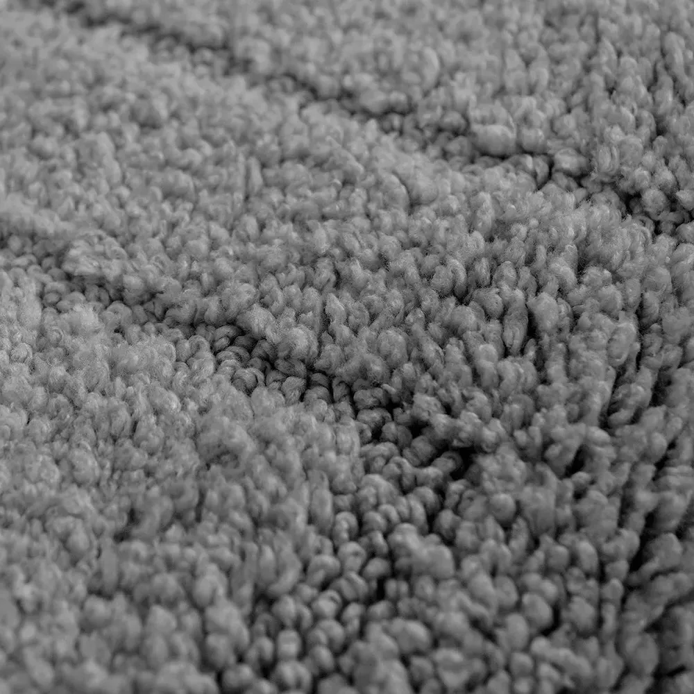 2 Piece Non Slip Bath and Pedestal Mat Set - Grey, Microfibre