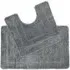 2 Piece Non Slip Bath and Pedestal Mat Set - Grey, Microfibre