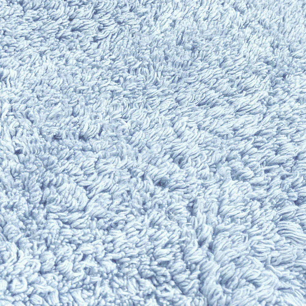 2 Piece Scallop Bath Mat Set - Blue, Cotton