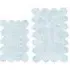2 Piece Scallop Bath Mat Set - Blue, Cotton