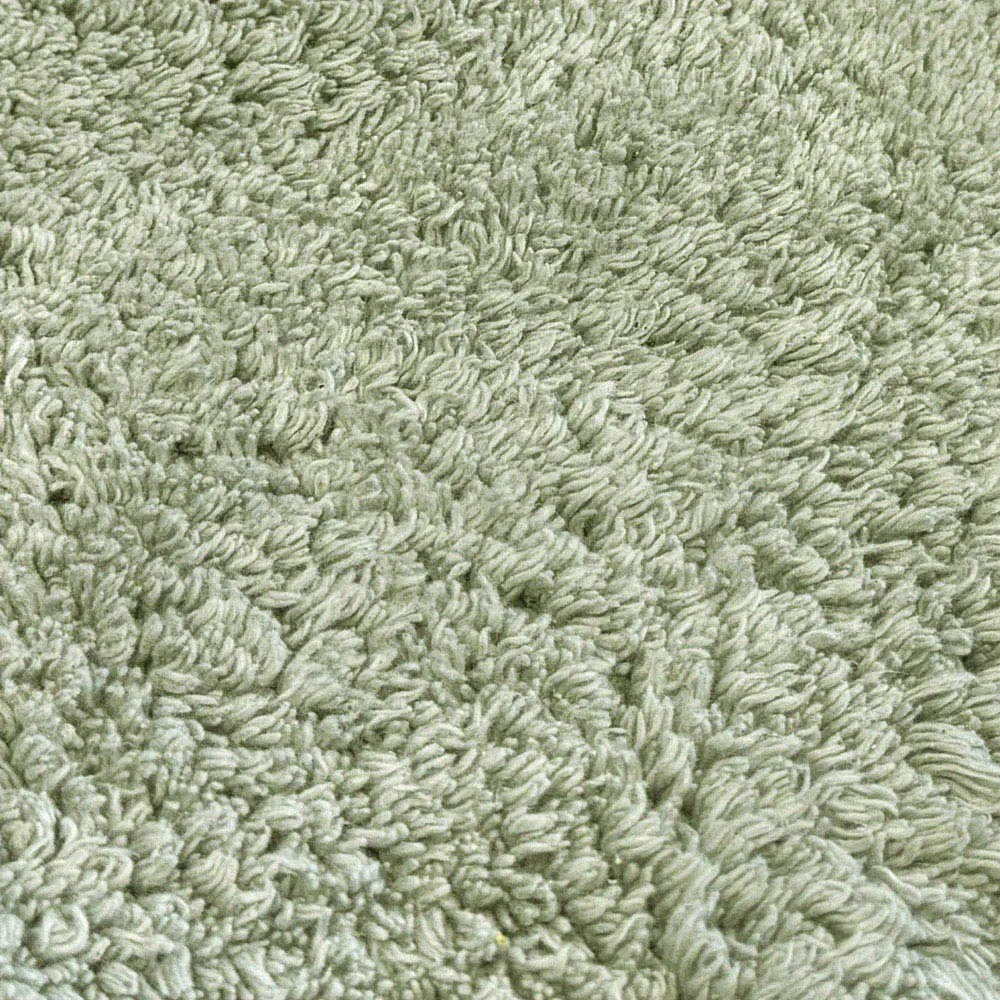 2 Piece Scallop Bath Mat Set - Green, Cotton