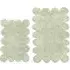 2 Piece Scallop Bath Mat Set - Green, Cotton