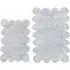 2 Piece Scallop Bath Mat Set - Grey, Cotton