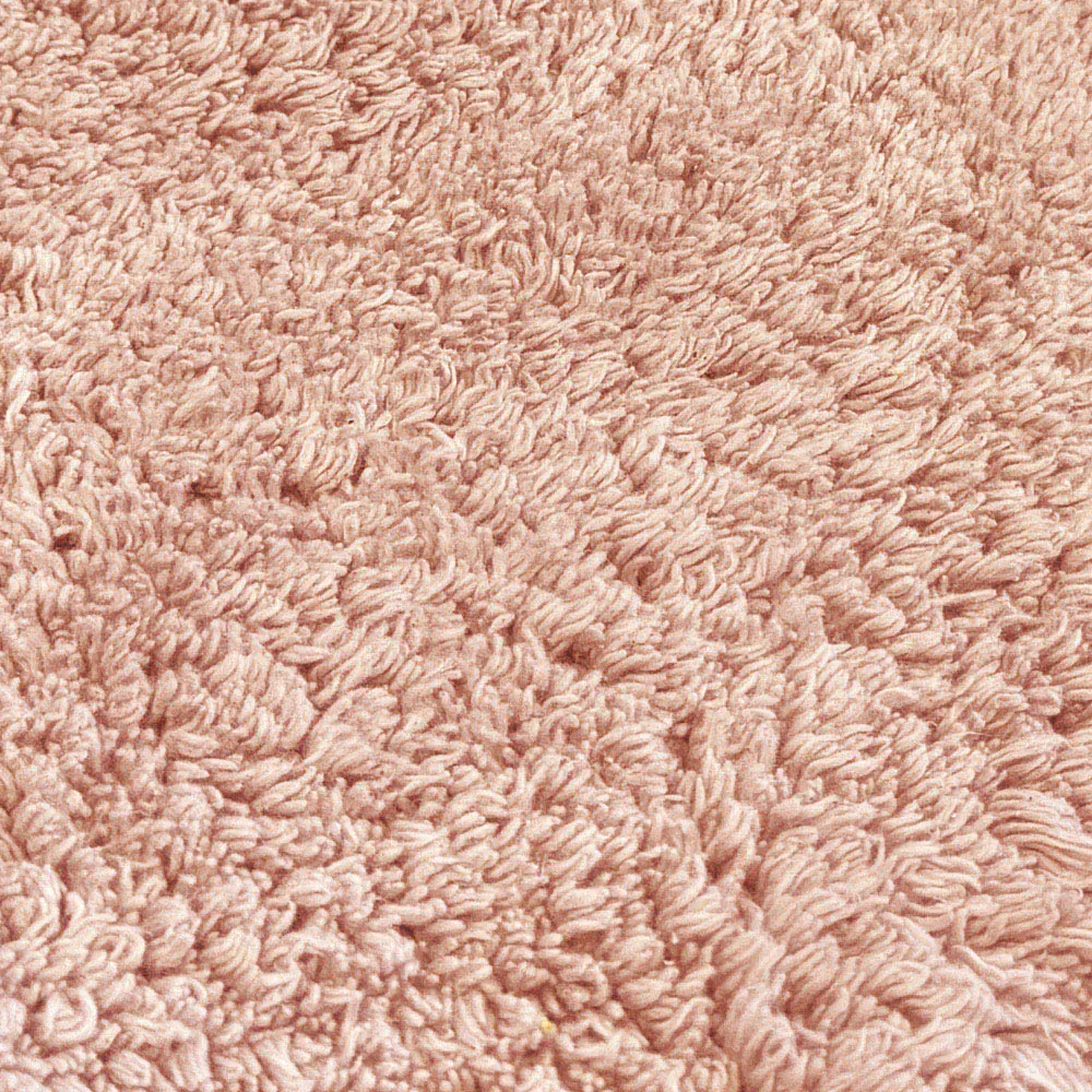 2 Piece Scallop Bath Mat Set - Pink, Cotton