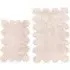 2 Piece Scallop Bath Mat Set - Pink, Cotton