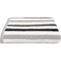 Cali Striped Bath Sheet - Grey, Cotton
