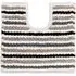California Monochrome Striped Chunky Bobble Pedestal Mat - Grey