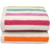 California Striped Hand Towel 2 Pack - Multi, Cotton