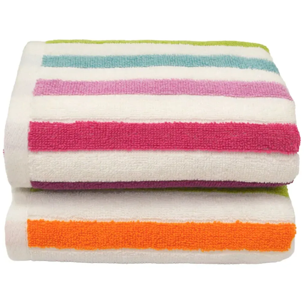 California Striped Hand Towel 2 Pack - Multi, Cotton image