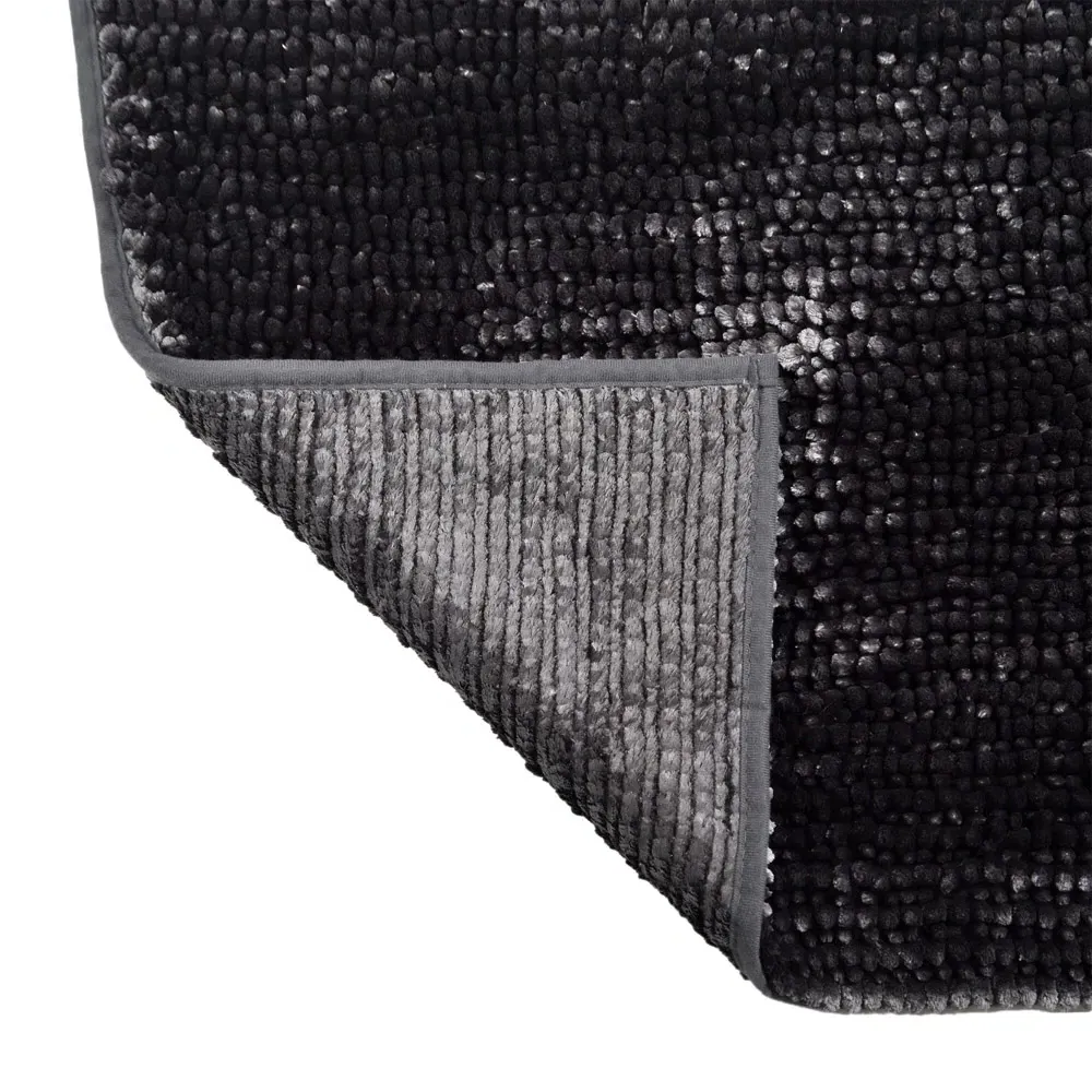Chenille Bobble Bath Mat - Charcoal Grey