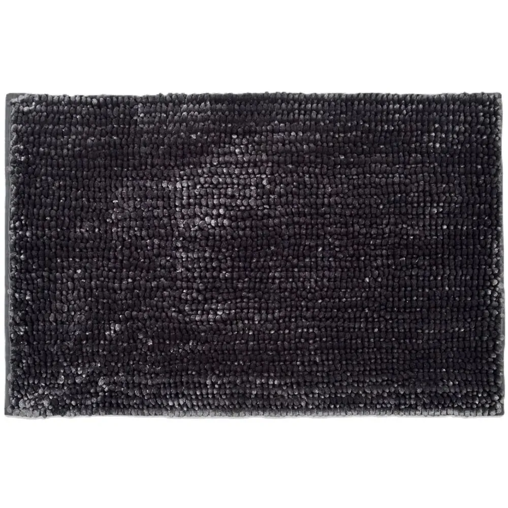 Chenille Bobble Bath Mat - Charcoal Grey