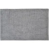 Chenille Non-Slip Bath Mat - Silver, Microfibre