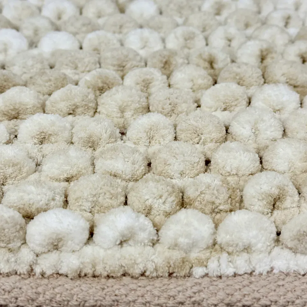 Chunky Bobble Non Slip Bath Mat - Brown, Marble Effect
