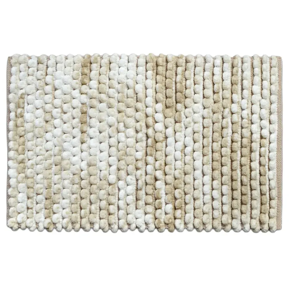Chunky Bobble Non Slip Bath Mat - Brown, Marble Effect