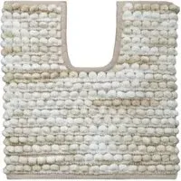 Chunky Bobble Non Slip Toilet Mat - Brown, Marble Effect