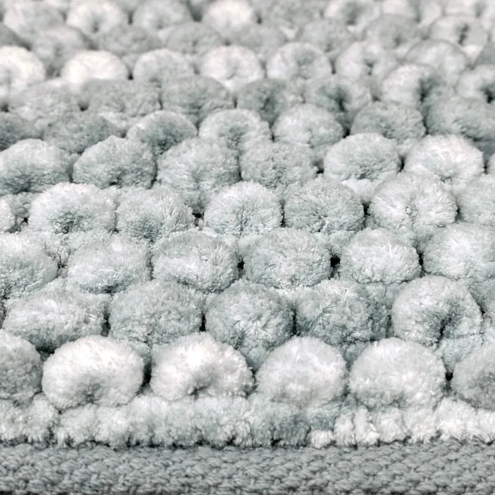 Chunky Bobble Square Bath Mat - Grey Marble