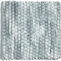 Chunky Bobble Square Bath Mat - Grey Marble