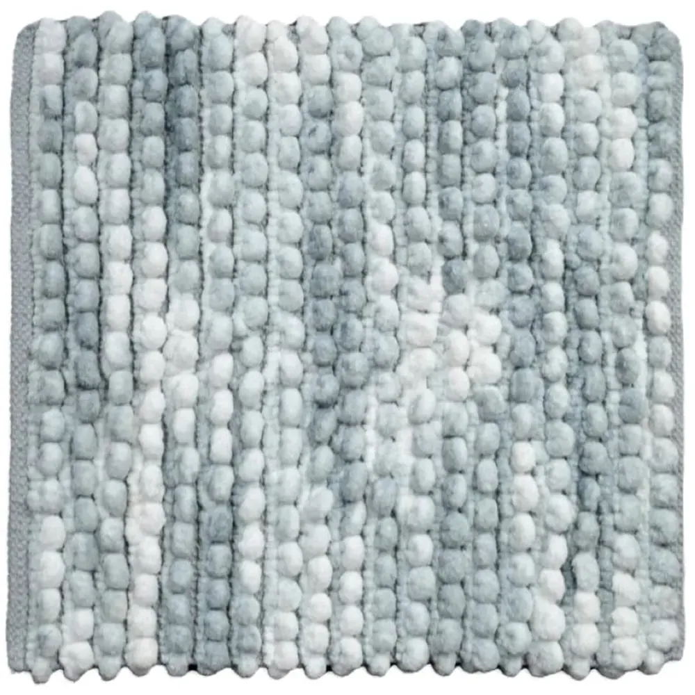 Chunky Bobble Square Bath Mat - Grey Marble