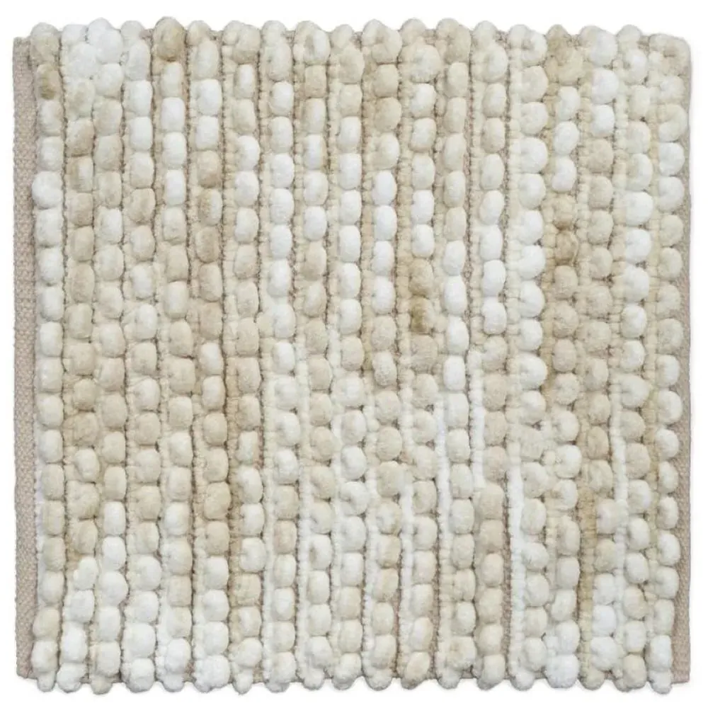 Chunky Bobble Square Non Slip Bath Mat - Brown, Marble Effect