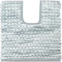 Chunky Bobble Toilet Mat with Cutout - Grey Marble