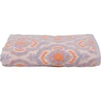Cotton Ikat Sculpted Bath Sheet - Purple