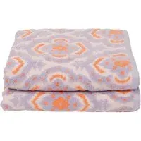 Cotton Ikat Sculpted Bath Towel 2 Pack - Purple